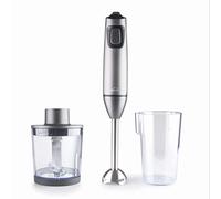 Lacor - 61669 - Batidor Eléctrico Titan Pro de 600W + Picadorra 500ml con Cierre Bayoneta, Contiene Función TURBO, Incluye Vaso 600ml y Picadora de 500ml , Medidas 8,5x6,28x39,7 cm, Grafito