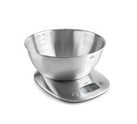 Lacor - 61727 - Báscula Digital, Alta Precisión, Bol Extraíble, Acero Inoxidable, Pantalla LCD, Función TARA, 1,8 L