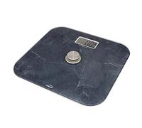 Lacor - 61742 - Báscula de Baño con sistema EcoMove Efecto Mármol, Vidrio Extraplano Templado de 5mm, Pantalla LCD, Medidas 31x29x5 cm