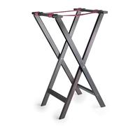 Lacor - 61869 - Soporte para Bandejas Sylva, Madera de Abedul, 43,5 x 46 x 82 cm, 100% Plegable, Arandelas Ajustables, Pies Antideslizantes para Mayor Estabilidad, Negro