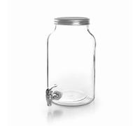 Lacor - 61951 - Jarra Dispensadora Cristal - Buffet - Grifo integrado - Perfecta para Agua, Limonada, Café Helado, Té - Jarra apta para el lavavajillas - 5,5L.