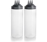 LACOR - 61981 - Botella biberón Tri, Para decorar, Repostería, Para personalizar platos, Ideal para salsas, Polietileno, Libre de BPA, 1 litro (Paquete de 2)