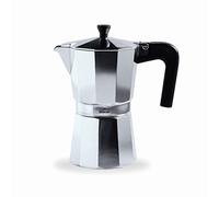 LACOR - 62026 - Cafetera Italiana Turin, Cafetera Express, Aluminio Fundido, Apta para Todo Tipo de Fuegos Excepto Inducción, Capacidad 6 Tazas, Acabado Brillo