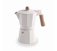 LACOR 62099 Cafetera Italiana Trento White, Cafetera Express, Aluminio Fundido, Apta para Todo Tipo de Fuegos Incluido Inducción, Blanco, 9 Tazas