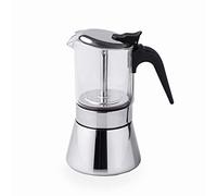 Lacor - 62124 - Cafetera Italiana Siena, Cafetera Express, Acero Inoxidable 18/10, Apta para Todo Tipo de Fuegos Incluido Inducción, Apta para Lavavajillas, Capacidad 4 Tazas, Acabado Pulido Espejo