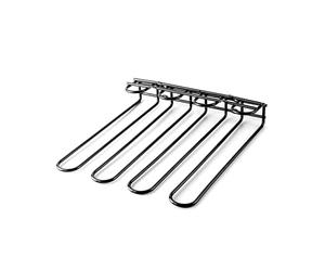 LACOR - 62253 - Soporte de Copas Due Black, Capacidad para 12 Copas, Fijación en Techo o Pared, Hierro, Color Negro, 29x31,5 cm