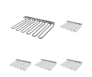 LACOR - 62255 - Soporte de Copas Due Black, Capacidad para 20 Copas, Fijación en Techo o Pared, Hierro, Color Negro, 45x32 cm (Paquete de 5)