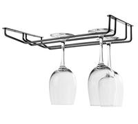 LACOR 62265 Soporte de Copas, Acero Inoxidable, Negro Metalizado, Doble