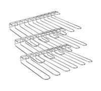 LACOR 62268 Colgador de Copas, Soporte Copas Techo o Pared, Incluye Herramientas de Montaje, Acero Inoxidable, Metálico, 45 x 31 cm (Paquete de 3)