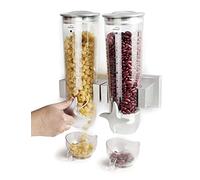 LACOR 62542 Dispensador de Cereales Giratorio de Pared Doble, 2x1'50 litros, Plástico