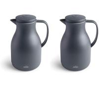 LACOR 62564 Jarra termo libre de BPA con doble pared y capa de vidrio en el interior, Gris, 1.50 l (Paquete de 2)
