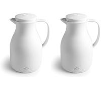 LACOR 62579 Jarra termo libre de BPA con doble pared y capa de vidrio en el interior, Blanco, 1.50 l (Paquete de 2)