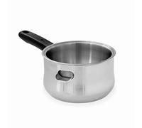 Lacor - 62600 - Cazo Baño María, Cazo Acero Inoxidable 18/10, Mango Termorresistente, Abertura lateral para el Agua, Apto para Todos los Fuegos Incluido Inducción, Apto para Lavavajillas, 16 cm, 1 L