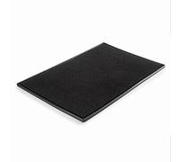 Lacor - 62626 - Alfombra o Tapete de Bar 100% Antideslizante de Caucho Termoplástico, para Evitar Goteo de Cócteles o Bebidas, Libre de BPA, Medidas 45x30x1,8 cm, Negro