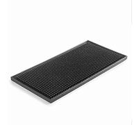 Lacor - 62627 - Alfombra o Tapete de Bar 100% Antideslizante de Caucho Termoplástico, para Evitar Goteo de Cócteles o Bebidas, Libre de BPA, Medidas 30x15x1,8 cm, Negro