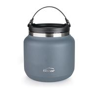LACOR - 62670 - Termo para Comida Caliente Eira, 700 ml, Acero Inoxidable 18/10, Doble Pared, Hermético, Mantiene Temperatura, Boca Extra Ancha con Asa, Termo Portátil, Libre de BPA, Plateado