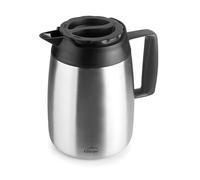 Lacor - 62712 - Servidor Termo Wide, 2 L, Acero Inoxidable Doble Pared, Aislamiento Térmico, Boca Ancha 8 cm, Tapa de Rosca con Botón, Mantiene Bebidas Calientes o Frías