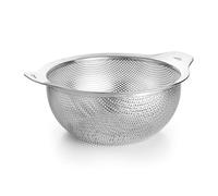 Lacor - 62736 - Escurridor de Acero Inoxidable 18/10 (Ø26 cm) con Asas, Multifunción para Escurrir, Colar y Tamizar, Ideal para Verduras, Pasta y Arroz, 100% Apilable y Apto para Lavavajillas