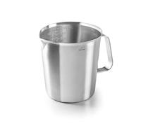 LACOR - 62741 - Jarra Medidora, Taza de Medir, Medidor de Líquidos, Acero Inoxidable, 11,5 cm, 1 Litro