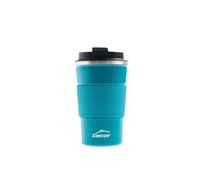 Lacor - 63134 - Vaso Termo Ocean, Doble Pared, BPA Free, 100% Hermético, Banda Antideslizante, Ideal para Bebidas Calientes y Frías, Ácero Inoxidable, 350 ml, Azul