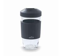 LACOR - 63139 - Vaso de Vidrio Borosilicato con Tapa - Antideslizante - Reutilizable - Apto para el lavavajillas - 450ml