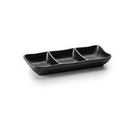 LACOR - 63380 - Mini Fuente para 3 Salsas De Melamina 19x8x3 cm - Negro