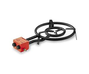 LACOR 63771 - Paellero Gas Butano, 3 Quemadores, Negro, 70 cm - Cocina