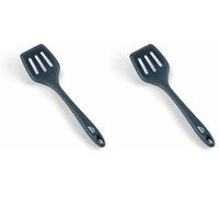 LACOR - 64468 - Espátula Cocina Grey, Espátula Perforada, Silicona, Utensilios de Cocina, Mango Ergonómico, Antiadherente, Resistente a Altas Temperaturas, Apta para Lavavajillas, Longitud 29 cm