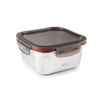LACOR 64614 - Recipiente para alimentos Ecoinox - Acero Inox 18/10, 1500ml | Cuadrado, conserva alimentos bien organizados; apto para horno, apto para lavavajillas, apto para microondas