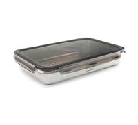 LACOR 64674 - Tupper Hermético Ecoinox Pro, 3, 5 L, Acero Inoxidable 18/10 | En acero inox 18/10, para un uso práctico y profesional en cocina; apto para horno, apto para lavavajillas, cierre hermético