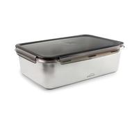 LACOR - 64676 - Tupper Hermético Ecoinox Pro, 6,5 L, Acero Inoxidable 18/10 con Tapa de Polipropileno, Fiambrera Hermética y Reutilizable, Apta para Nevera, Horno y Lavavajillas