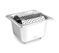 Lacor - 66001 - Rodillo de Mantequilla, Acero Inoxidable, Cubeta GN 1/6 de 1,6 Litros, Rueda Extraíble, Diseño Ergonómico, Ideal Para Untar en Pan o Hamburguesas