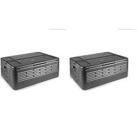 Lacor - 66066 - Caja Isotérmica Temple, Fabricada en EPP, GN 1/1, Mantiene los Alimentos Frios o Calientes, Ligera, Resistente y Aislante, Impermeable, Totalmente plegable, 38,5L, Negro (Paquete de 2)