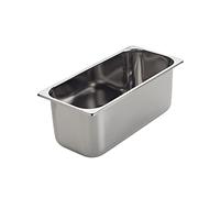 Lacor 66175 Cubeta, Recipiente, Bandeja Acero Inoxidable 18/10, Heladera, Conserva el Helado, Bordes Perfilados, Apilable, Apta para Lavavajillas, 360x165x150 mm, Tonos Grises