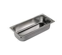 Lacor 66178 Cubeta, Recipiente, Bandeja Acero Inoxidable 18/10, Heladera, Conserva el Helado, Bordes Perfilados, Apilable, Apta para Lavavajillas, 360x165x80 mm, Tonos Grises
