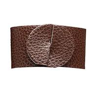 Lacor 66856 - Set de 4 servilleteros, Cuero, Marrón granulado, 3x16,5cm