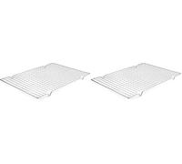 LACOR, 66927 Rejilla Rectangular para repostería, Plata, 43 x 30 cm (Paquete de 2)