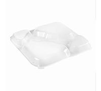 Lacor - 66960 - Bandeja de Comedor Fabricadas en Polipropileno de máxima Calidad, Tapa para Bandeja Comedor, Compatible con Bandeja PP Azul 66951, Medidas 33x33x4 cm, Blanco