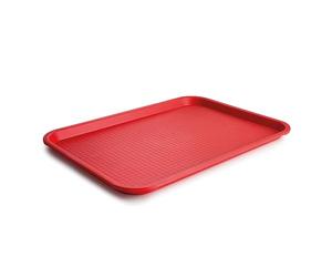 Lacor - 66992 - Bandeja de Servicio Reutilizable, para Servir Comida, Polipropileno, Libre de BPA, Apilable, Resistente, Superficie Antideslizante, Apta para Lavavajillas, Rojo, 45 x 35 cm