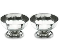 Lacor - 67002 - Copa Baja para Helado Profesional, 150 ml, Acero Inoxidable 18/10, Reutilizable, Apta para Lavavajillas, Ideal para Helados y Postres (Paquete de 2)