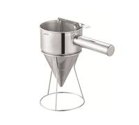 Lacor 67151 - Embudo Dosificador, Ideal para Rellenar o Decorar, Acero | En acero inox 18/10, trasvasa líquidos sin derrames; apto para lavavajillas, agarre ergonómico, con 25 L de capacidad