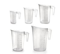 Lacor - 67215 - Set de 5 Jarras Medidoras, Tazas para Medir, Medidor de Líquidos, Polipropileno, Libres de BPA, Medidas: 0,5-1 - 2-3 - 5 L