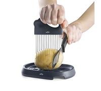 Lacor 68180 Cortador de Patatas HASSELBACK, Acero Inoxidable 18/10, 18x10 cm, Plástico, Negro