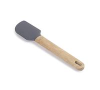 LACOR 68195 Espátula Silicona Unite, Paleta de Cocina, Mango de Madera de Haya, No Daña la Sartén, Resistente a Altas Temperaturas, Libre de BPA, 26.5x5.6x8.5 cm, Gris