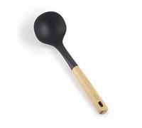 Lacor - 68280 - Cacillo Nordic, Cucharón para Servir, Utensilios de Cocina, Cabezal de Nylon, Libre de BPA, Antiadherente, Mango Ergonómico de Madera de Haya, Longitud 32 cm