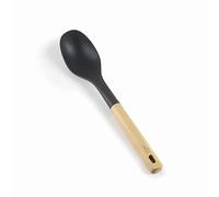 Lacor - 68281 - Cuchara Lisa Nordic, Cucharón de Cocina, Utensilios de Cocina, Cabezal de Nylon, Libre de BPA, Antiadherente, Mango Ergonómico de Madera de Haya, Longitud 34 cm