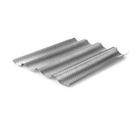 Lacor - 68450 - Molde Baguette, Molde Antiadherente, Colección Delize, Microperforado, Libre de PFOA, Apto para Horno, Frigorífico y Congelador, Acero al Carbono, 38x33 cm, Altura 2.6 cm, 4 Cavidades