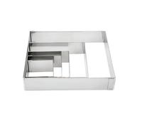 Lacor 68460 - Molde Aro cuadrado 6x6 cms. Acero Inoxidable - Repostería