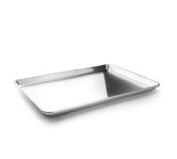 Lacor - 68466 - Bandeja Horno Master, Rustidera Horno, Bandeja Horno Profesional, Apto para Horno y Congelador, Apilable, Aluminio Natural, 53x38 cm, Altura 2.5 cm
