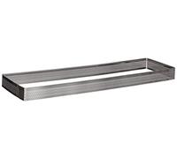 LACOR - 68598 - Molde Aro Rectangular Perforado8 x 28 x 2 cm INOX
